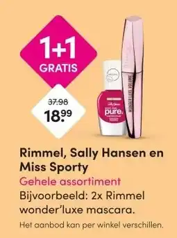 DA Rimmel, Sally Hansen en Miss Sporty aanbieding