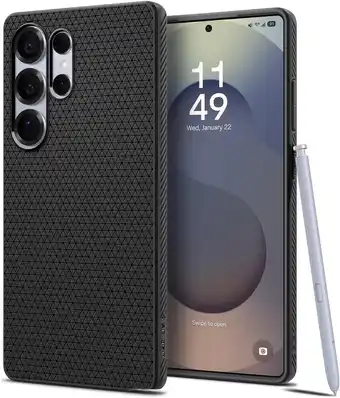 Amazon Spigen Liquid Air Case Compatibel met Samsung Galaxy S25 Ultra hoesje -Zwart aanbieding
