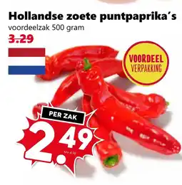 Coop Hollandse zoete puntpaprika's aanbieding