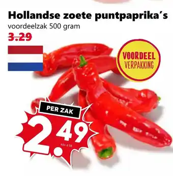 Coop Hollandse zoete puntpaprika's aanbieding