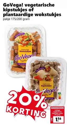 Coop GoVega! vegetarische kipstukjes of plantaardige wokstukjes aanbieding