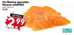 Coop Vis Marine gerookte Noorse zalmfilet aanbieding