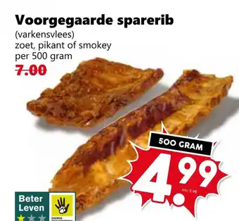 Coop Voorgegaarde sparerib (varkensvlees) zoet, pikant of smokey aanbieding