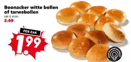 Coop Boonacker witte bollen of tarwebollen aanbieding