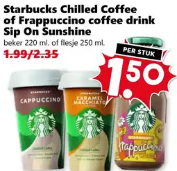 Coop Starbucks Chilled Coffee of Frappuccino coffee drink Sip On Sunshine aanbieding
