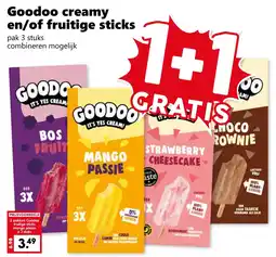 Coop Goodoo creamy en of fruitige sticks aanbieding