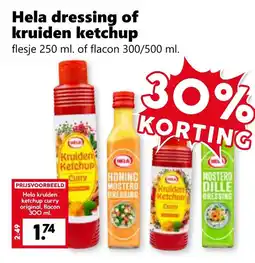Coop Hela dressing of kruiden ketchup aanbieding