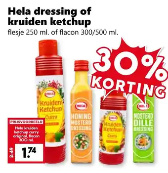 Coop Hela dressing of kruiden ketchup aanbieding