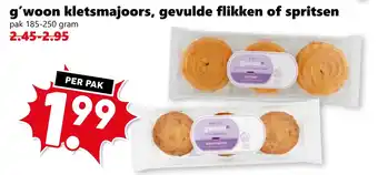 Coop g'woon kletsmajoors, gevulde flikken of spritsen aanbieding