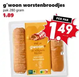 Coop G'woon worstenbroodjes aanbieding