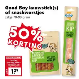 Coop Good Boy kauwsticks of snackworstjes aanbieding