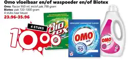 Coop Omo vloeibaar en/of waspoeder en/of Biotex aanbieding