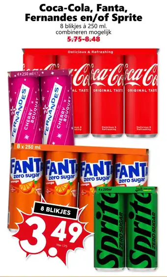 Coop Coca-Cola, Fanta, Fernandes en/of Sprite aanbieding