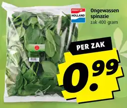 Boni Ongewassen spinazie aanbieding