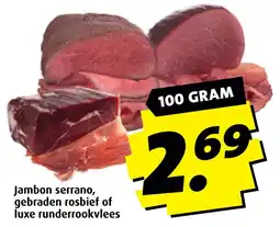 Boni Jambon serrano, gebraden rosbief of luxe runderrookvlees aanbieding