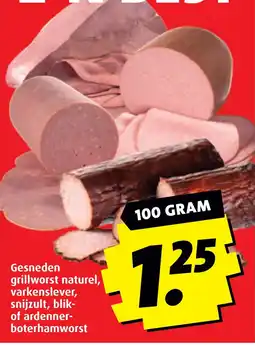 Boni Gesneden grillworst naturel, varkenslever, snijzult, blik of ardenner boterhamworst aanbieding