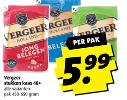 Boni Vergeer stukken kaas 48+ aanbieding