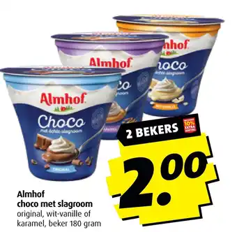 Boni Almhof. choco met slagroom original, wit-vanille of karamel aanbieding