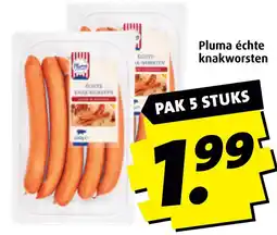 Boni Pluma échte knakworsten aanbieding