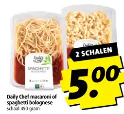 Boni Daily Chef macaroni of spaghetti bolognese aanbieding