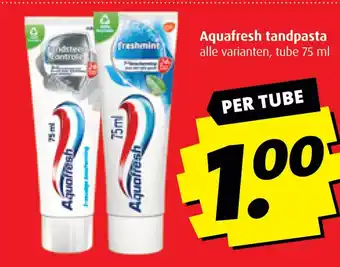 Boni Aquafresh tandpasta aanbieding