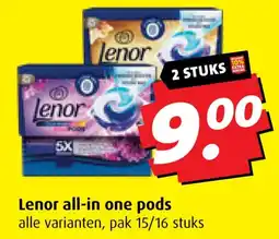 Boni Lenor all-in one pods aanbieding