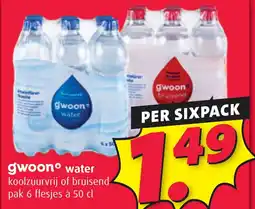 Boni gwoon water koolzuurvrij of bruisend aanbieding