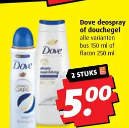 Boni Dove deospray of douchegel aanbieding