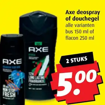 Boni Axe deospray of douchegel aanbieding