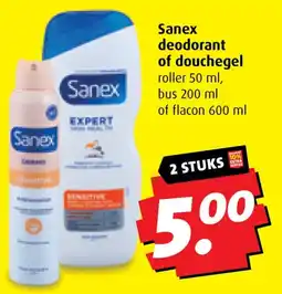 Boni Sanex deodorant of douchegel aanbieding