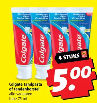 Boni Colgate tandpasta of tandenborstel aanbieding
