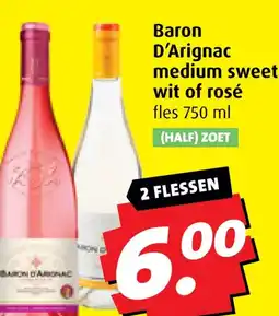 Boni Baron D'Arignac medium sweet wit of rosé aanbieding