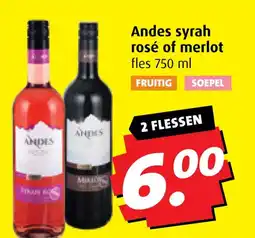 Boni Andes syrah rosé of merlot aanbieding