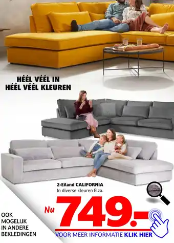 Seats and Sofas 2-Eiland CALIFORNIA aanbieding