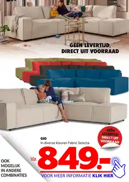 Seats and Sofas Gio aanbieding