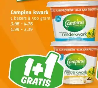 Poiesz Campina kwark aanbieding