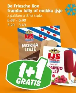 Poiesz De Friesche Koe frambo lolly of mokka ijsje aanbieding