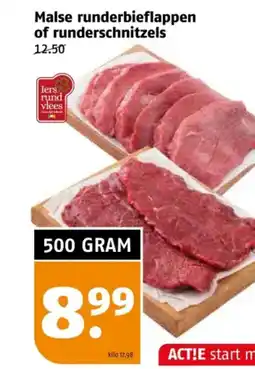 Poiesz Malse runderbieflappen of runderschnitzels aanbieding
