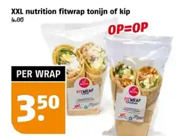 Poiesz XXL nutrition fitwrap tonijn of kip aanbieding