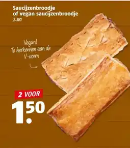 Poiesz Saucijzenbroodje of vegan saucijzenbroodje aanbieding