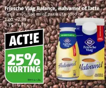 Poiesz Friesche Vlag Balance, Halvamel of latte aanbieding