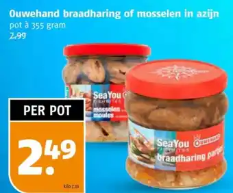 Poiesz Ouwehand braadharing of mosselen in azijn aanbieding