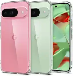 Amazon Spigen Ultra Hybrid Case voor Google Pixel 9 en Pixel 9 Pro [Made for Google] hoesje -Crystal Clear aanbieding