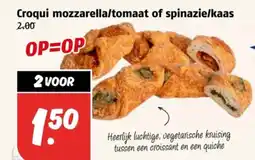 Poiesz Croqui mozzarella/tomaat of spinazie/kaas aanbieding