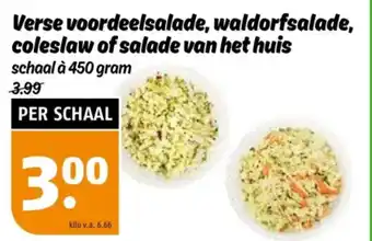 Poiesz Verse voordeelsalade, waldorfsalade, coleslaw of salade van het huis aanbieding