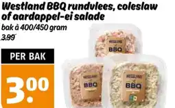 Poiesz Ananas, mango of watermeloen blokjes Westland BBQ rundvlees, coleslaw of aardappel-ei salade aanbieding