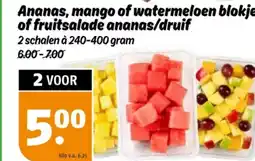 Poiesz Ananas, mango of watermeloen blokjes Westland BBQ rundvlees, coleslaw of fruitsalade ananas/druif aanbieding