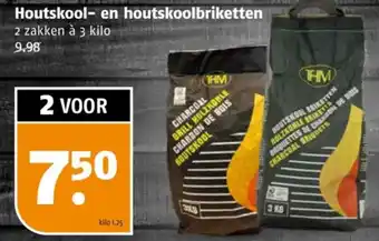 Poiesz Houtskool en houtskoolbriketten aanbieding