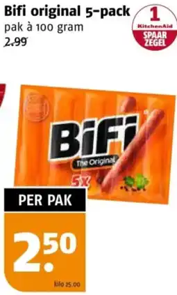 Poiesz Bifi original 5 pack 1 aanbieding