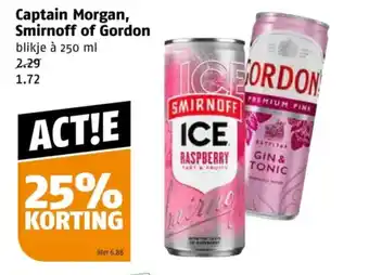 Poiesz Captain Morgan, Smirnoff of Gordon aanbieding